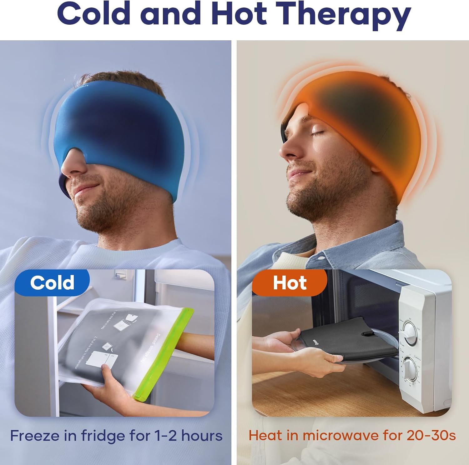 Migrainease™ Migraine Relief Cap – Hot & Cold Therapy for Instant Headache Relief