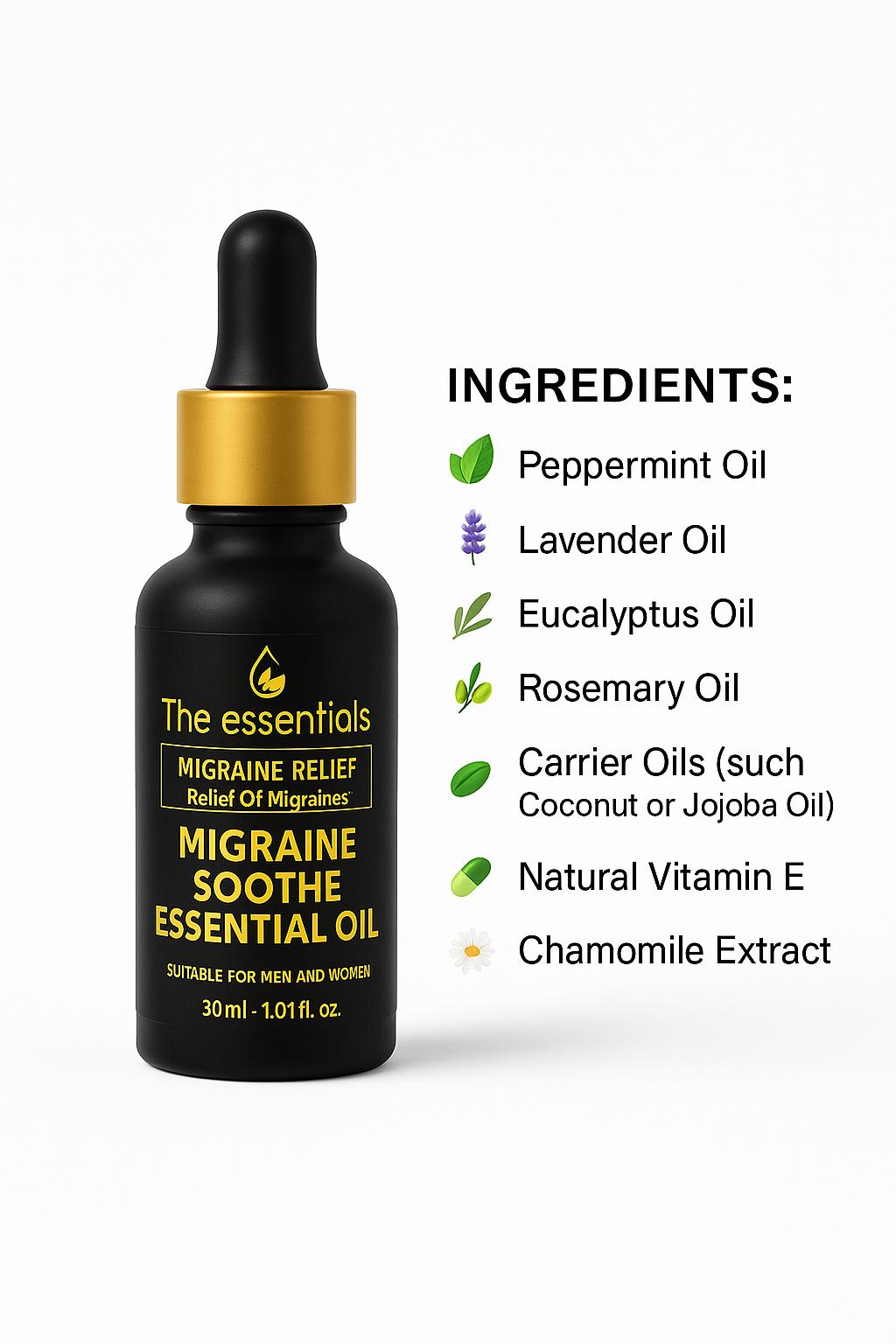 Migrainease™ Migraine Soothe Essential Oil – Natural Relief for Headaches & Stress