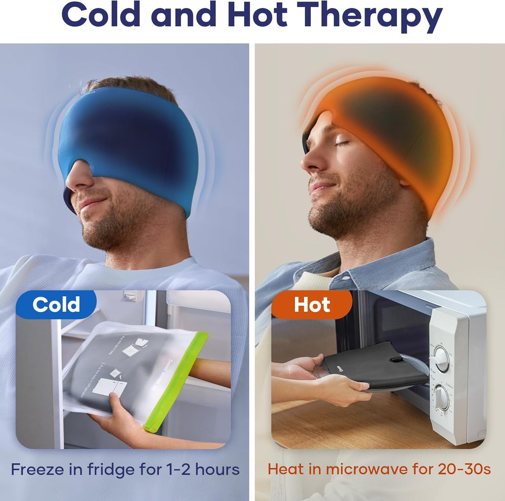 Migrainease™ Migraine Relief Cap – Hot & Cold Therapy for Instant Headache Relief