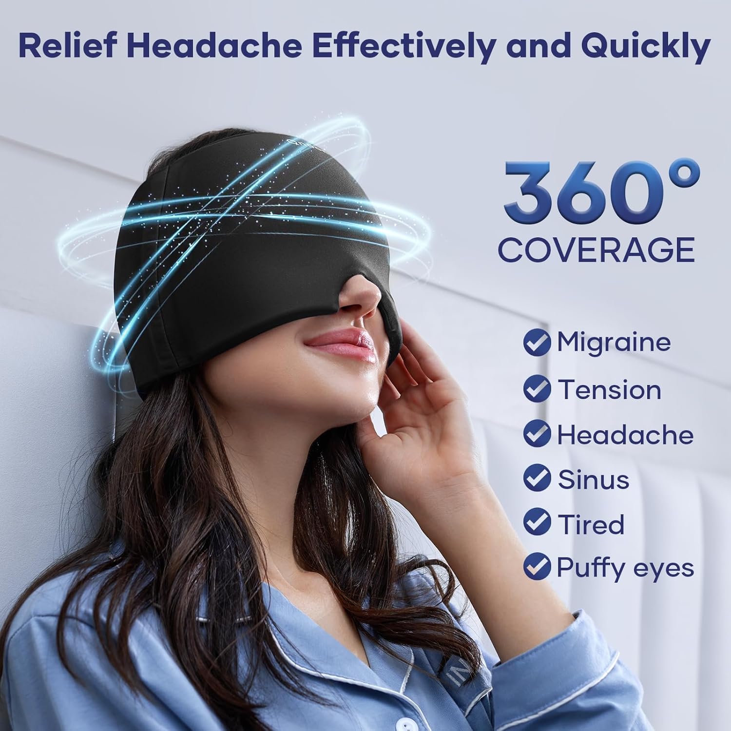 Migrainease™ Migraine Relief Cap – Hot & Cold Therapy for Instant Headache Relief